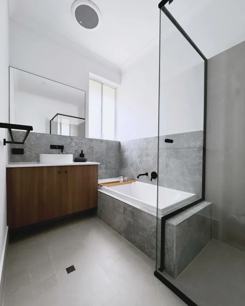 beautiful ensuite with feature tiling la vida homes