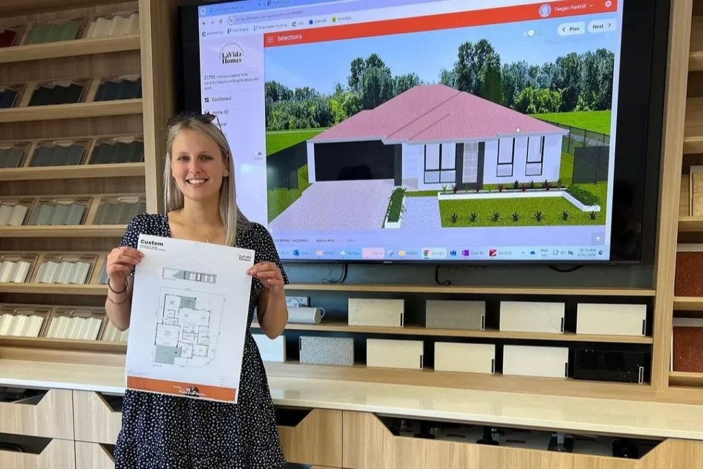 la vida homes prestart experience Happy client floorplan