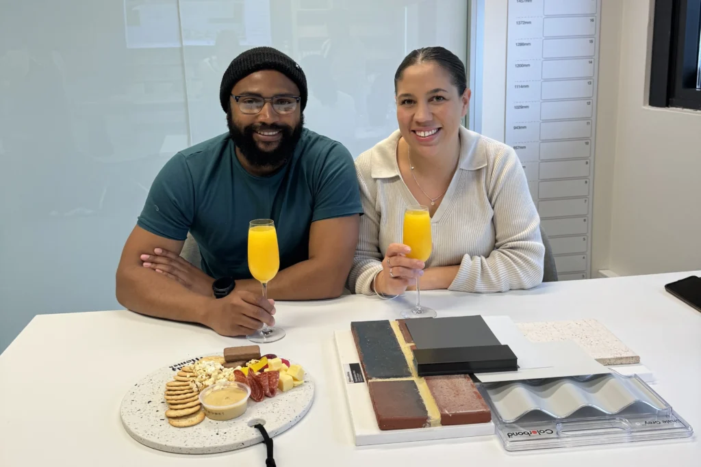 la vida homes prestart experience happy client colour selections mimosa