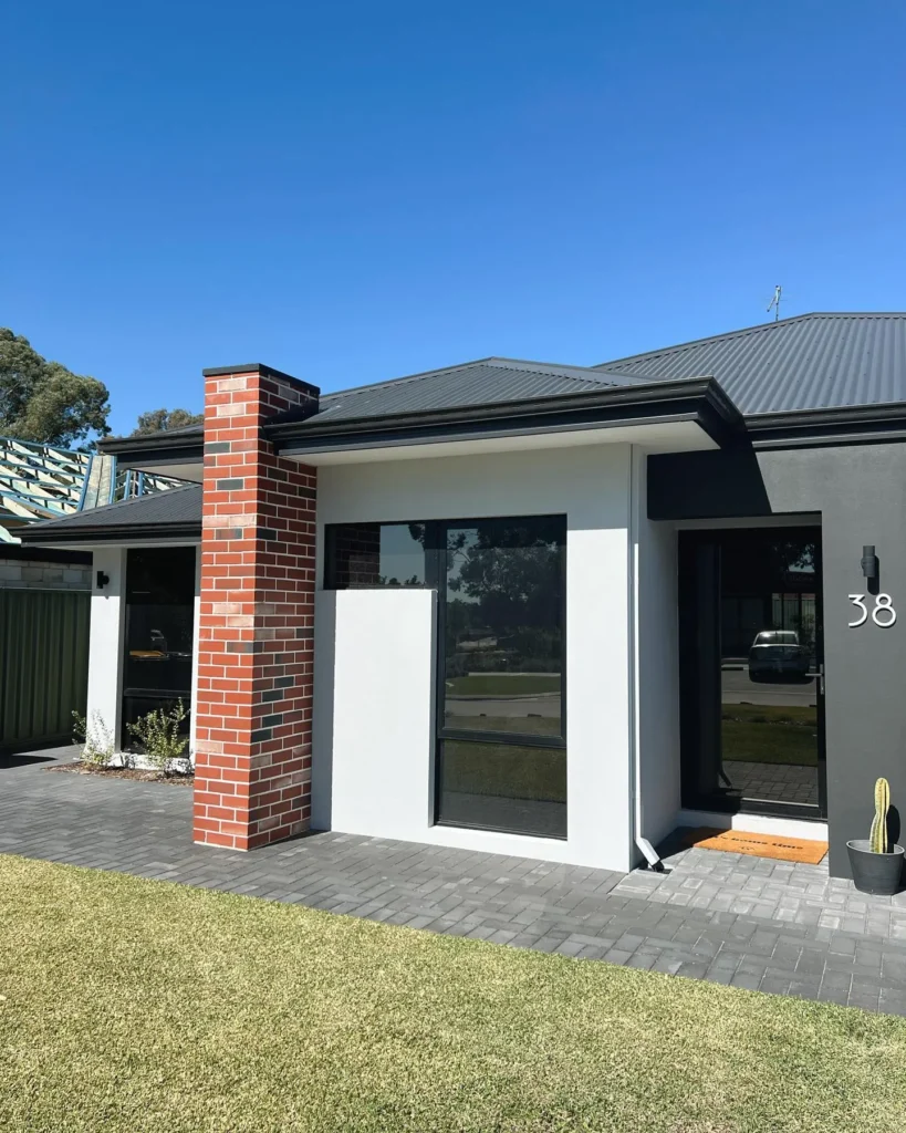 modern la vida homes elevation with feature brick 1